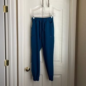 XS Caribbean Blue Scrub Pants